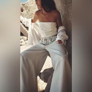 NWOT Free People, Boulevard Tube Top, XLarge in Ivory